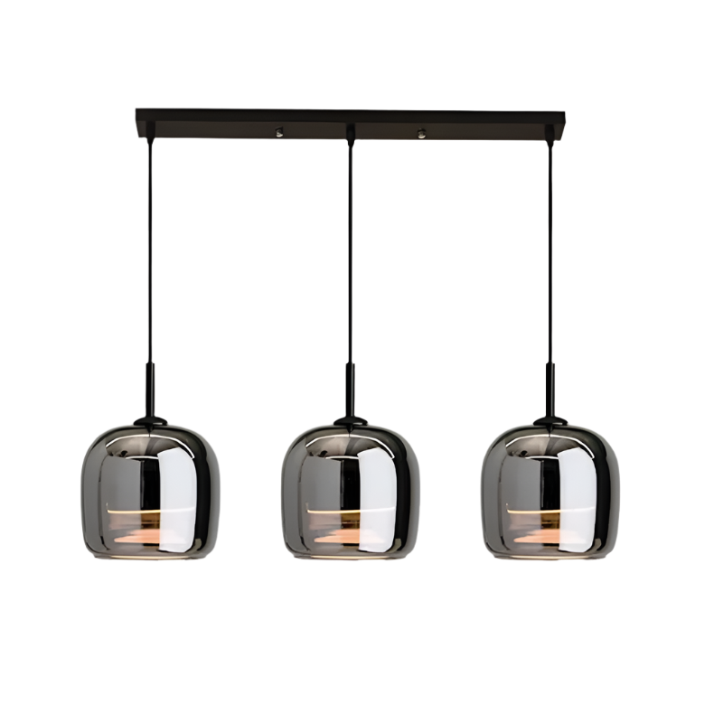 Smoked Glass Capsule Pendant Light
