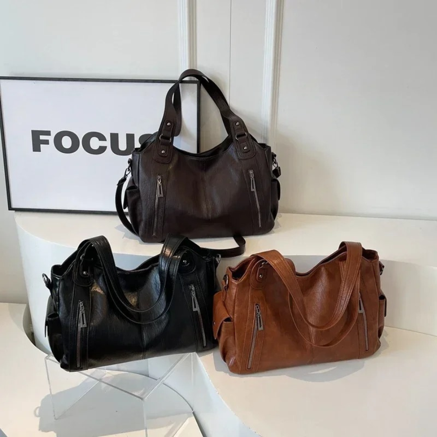 Slouchy Multi Pocket Shoulder Bag