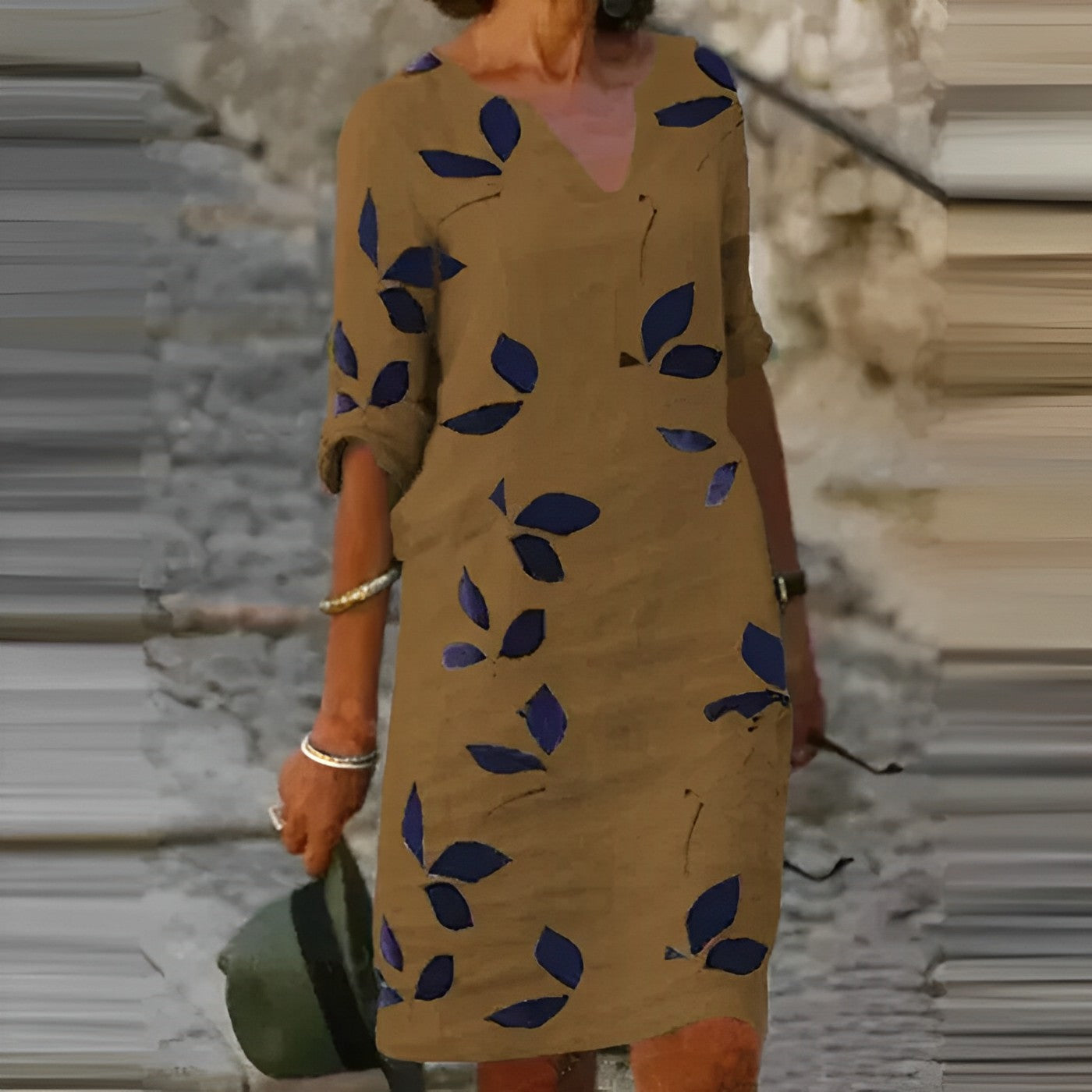 Straight Loose Cuffed Short Dress
