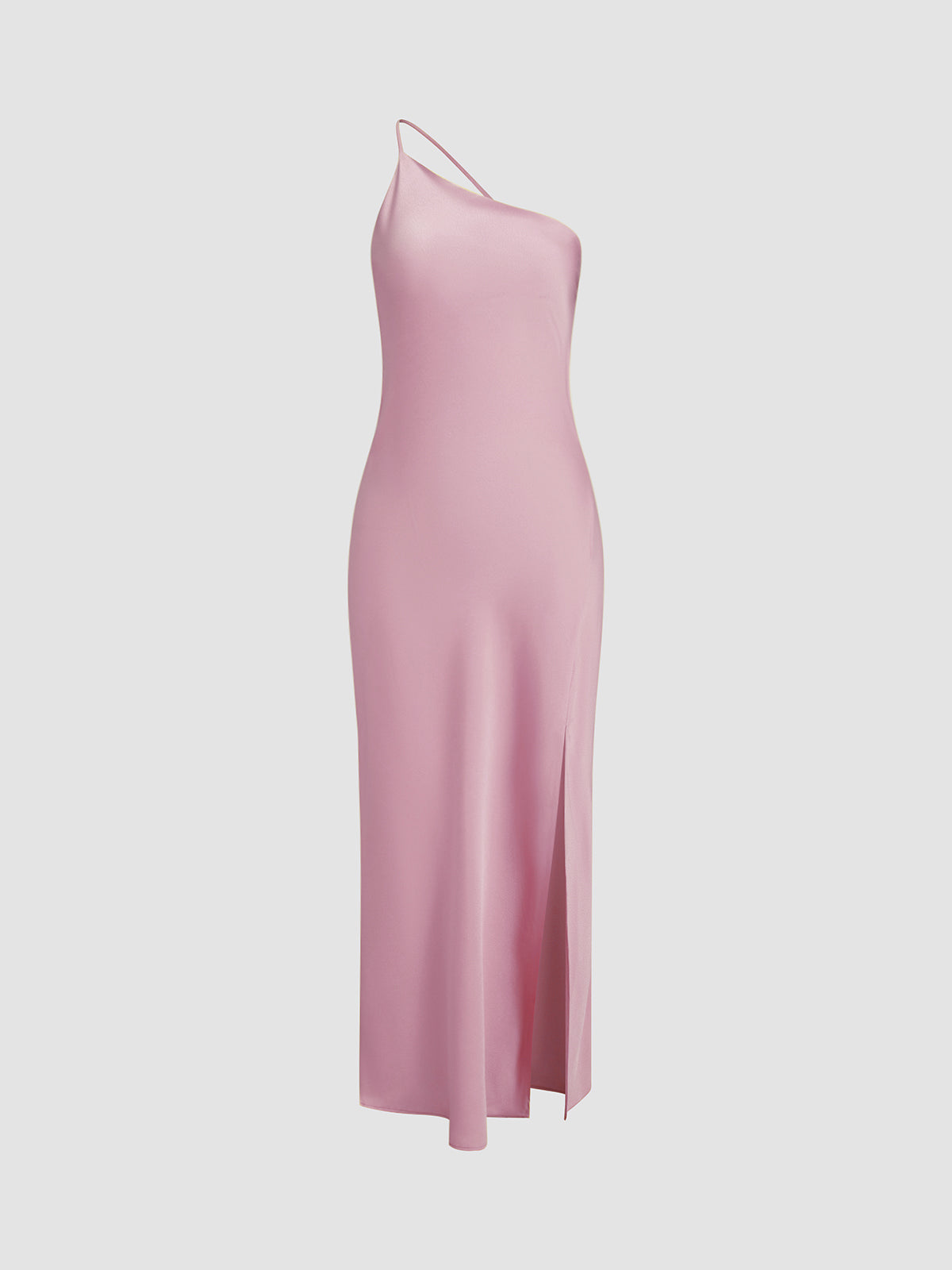 One Shoulder Backless Side Slit Maxi Dress