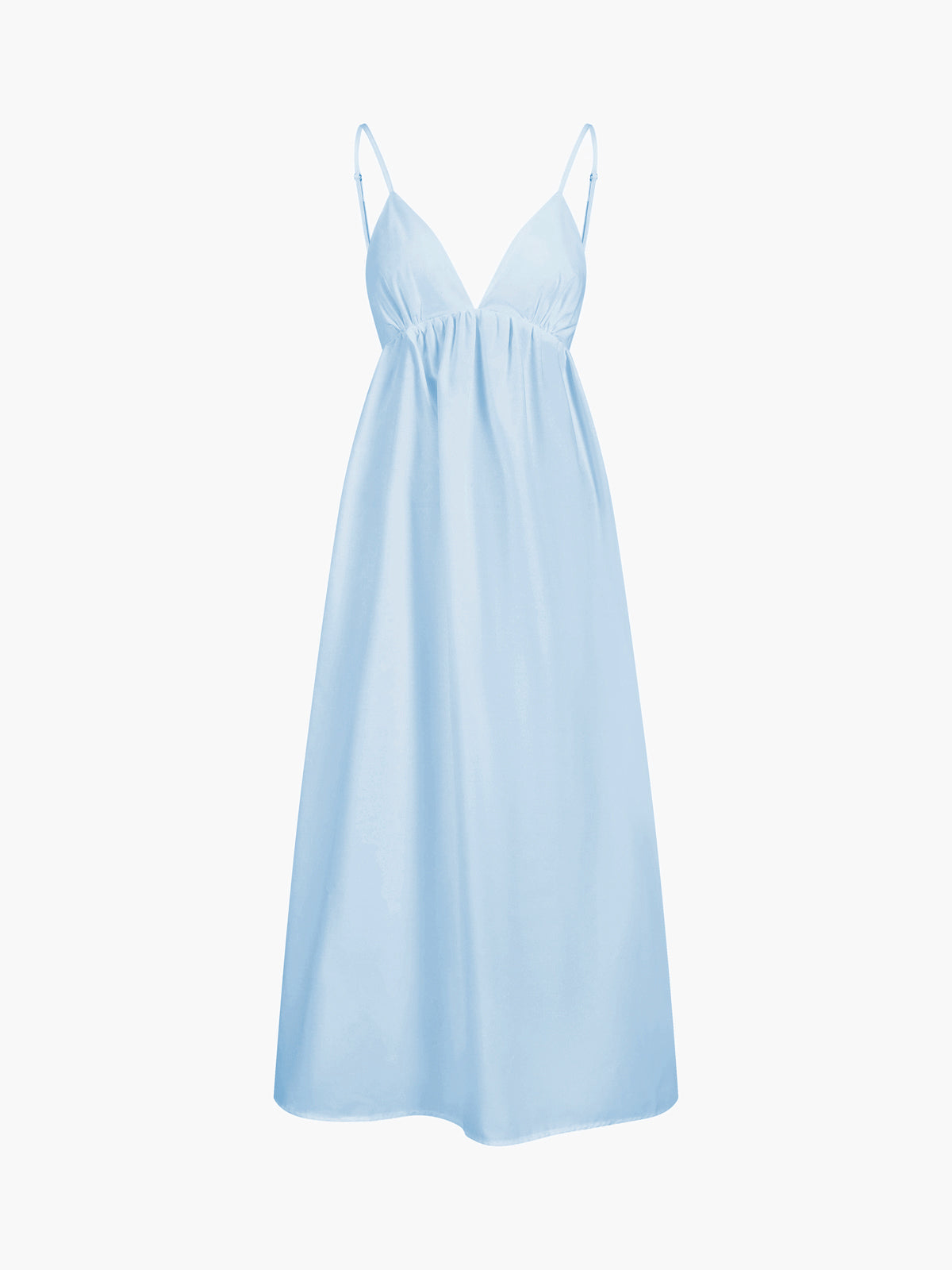 Backless Spaghetti Strap V Neck A Line Dress