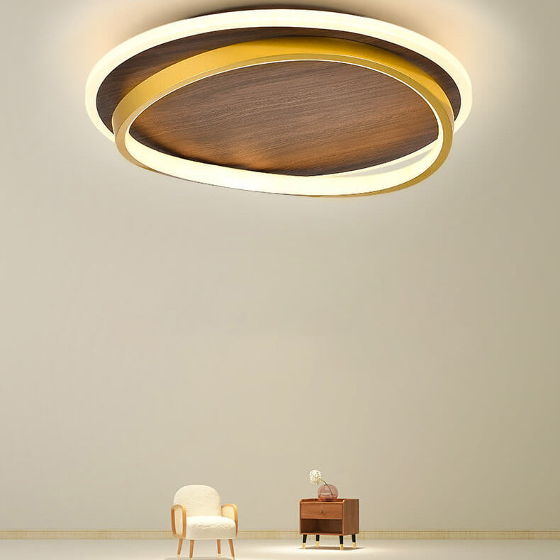 LED Geometric Ring Ceiling Light