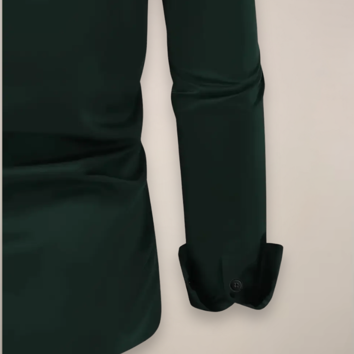 Slim Fit Long Sleeve Notched Collar Button Shirt