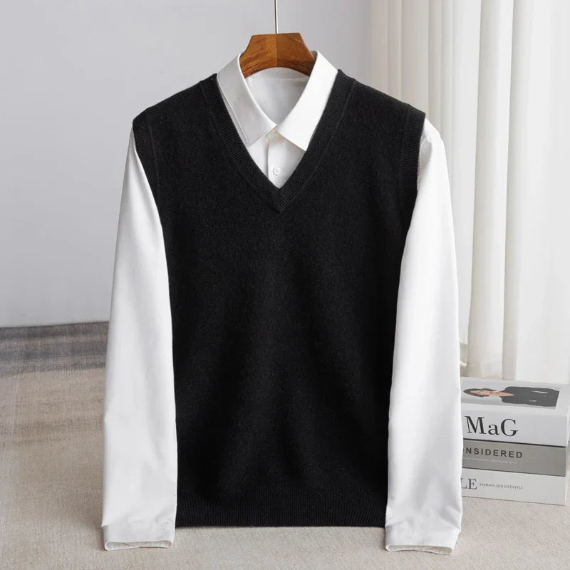 Framed Sleeveless Relaxed Dropped Hemmed Vest