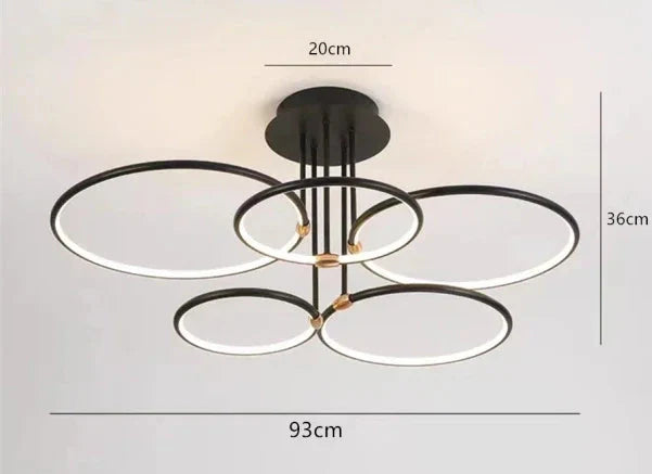 Overlapping Halo Ring Ceiling Light