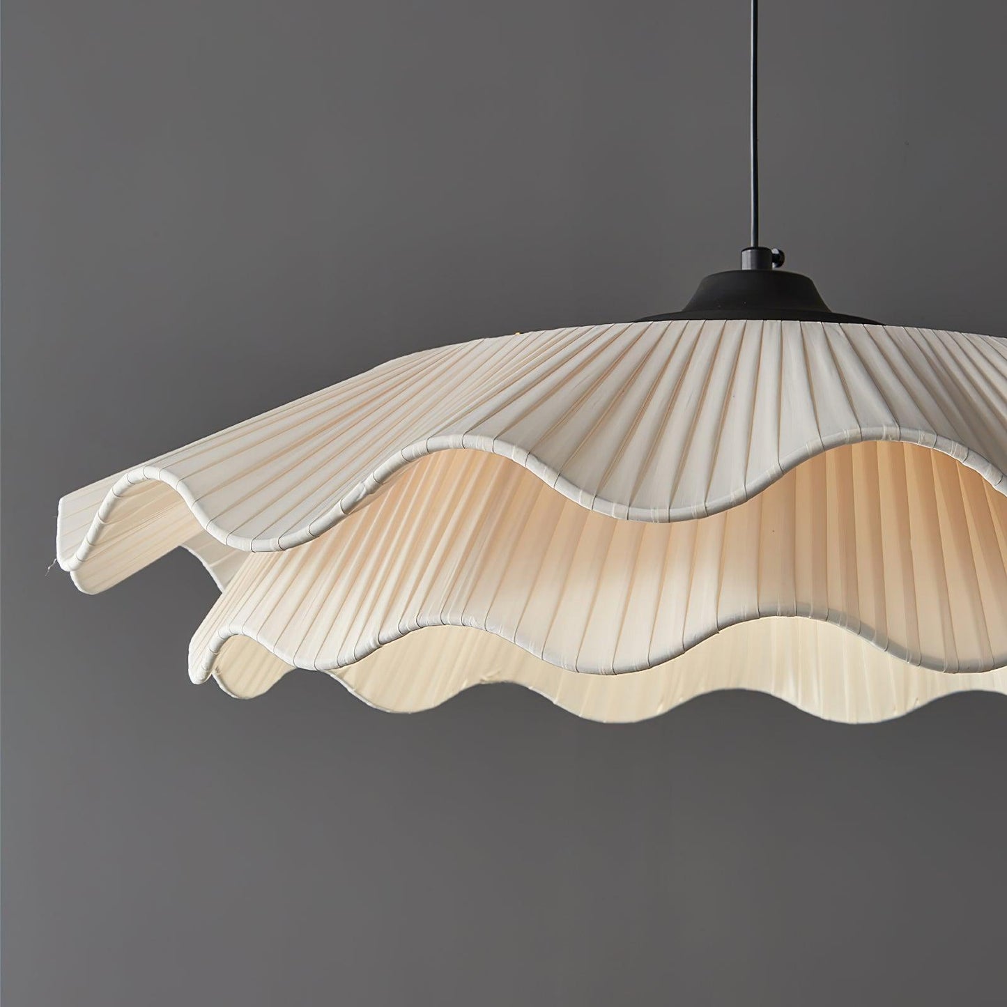 Dual-Layer Scalloped Edge Pendant Light