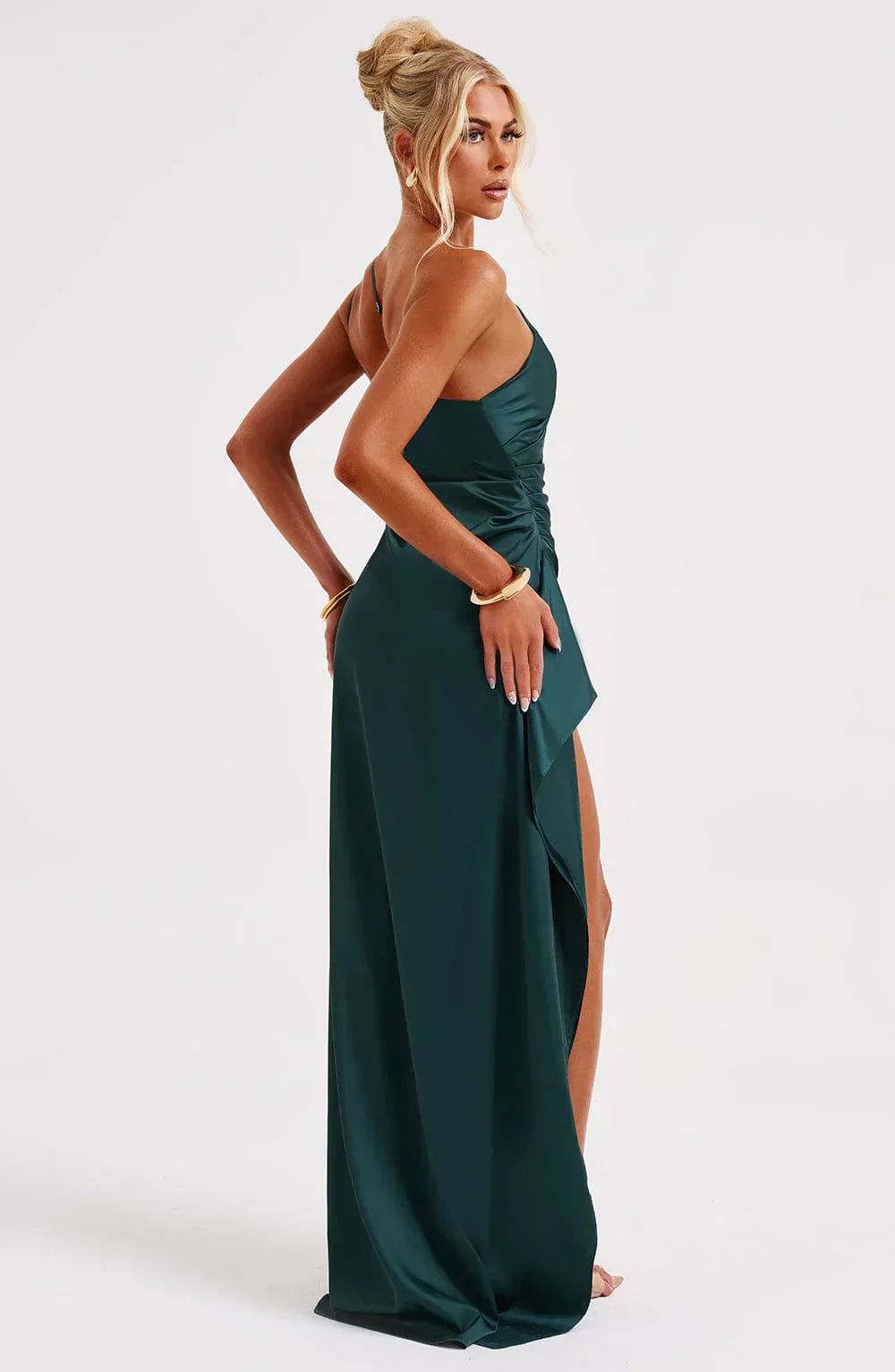 One-Shoulder Ruched Dress