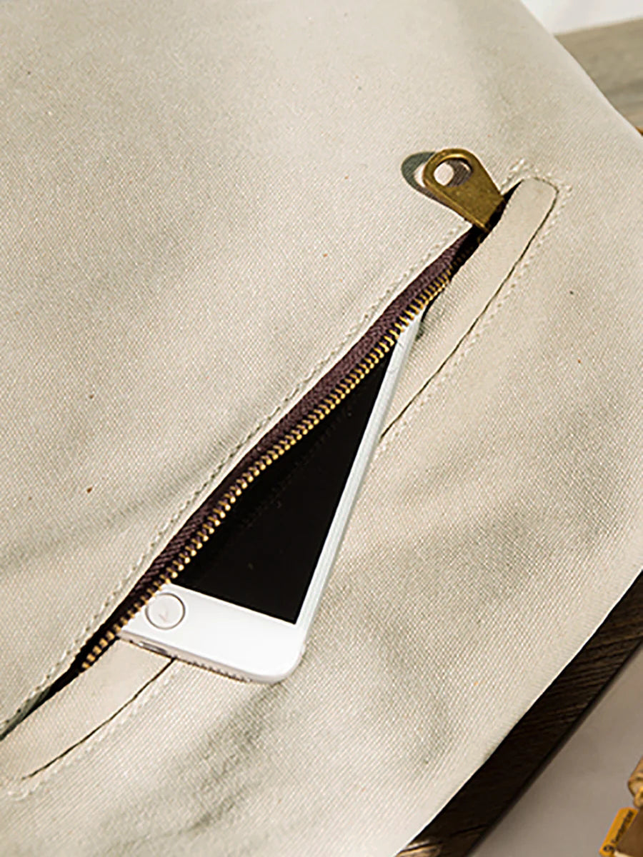 Asymmetrical Slouchy Folded Buttoned Adjustable Stitched Bag