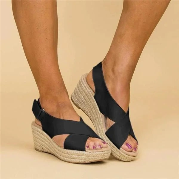 Platform Wedge Open-Toe Sandals