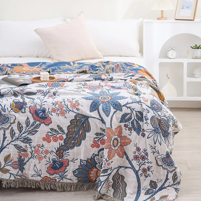 Decorative Floral Patterned Blanket