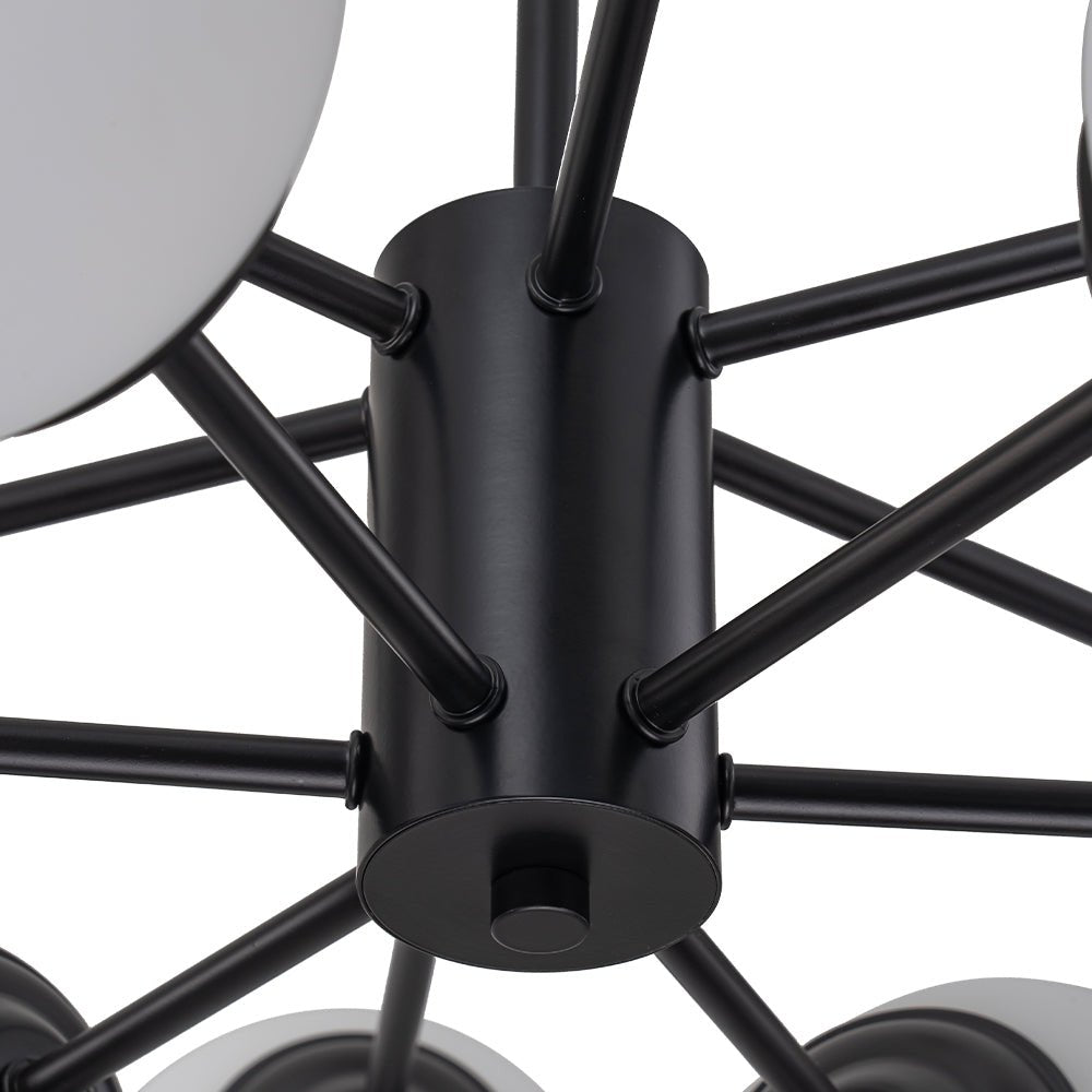 Multi-Directional Opal Glass Globe Chandelier