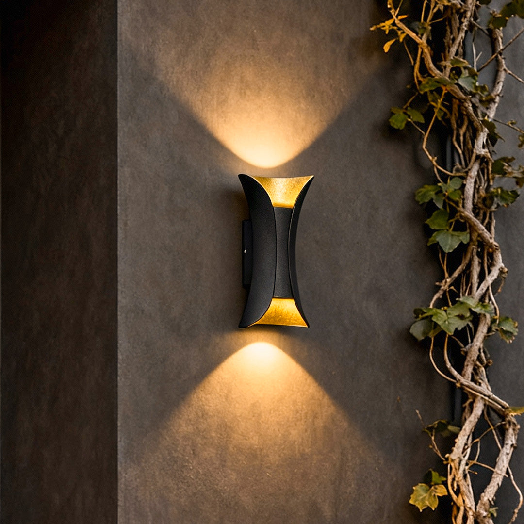 Curved Dual-Beam Outdoor Wall Lights