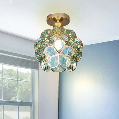 Hexagonal Prism Flower Ceiling Lamp