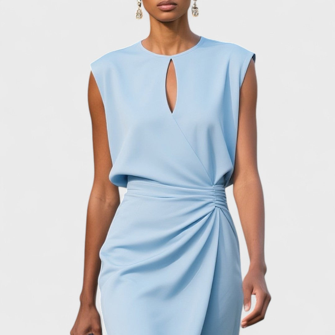 Sleeveless Drape Dress