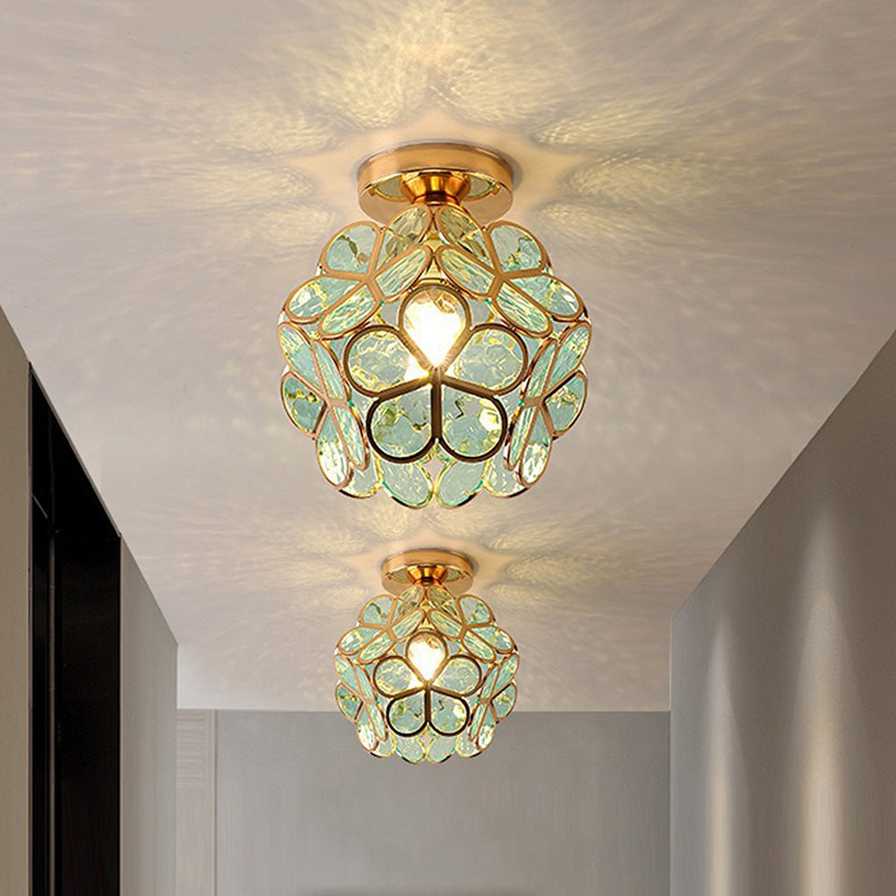 Hexagonal Prism Flower Ceiling Lamp