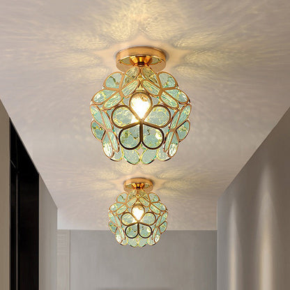 Hexagonal Prism Flower Ceiling Lamp
