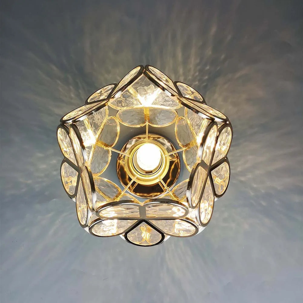 Hexagonal Prism Flower Ceiling Lamp