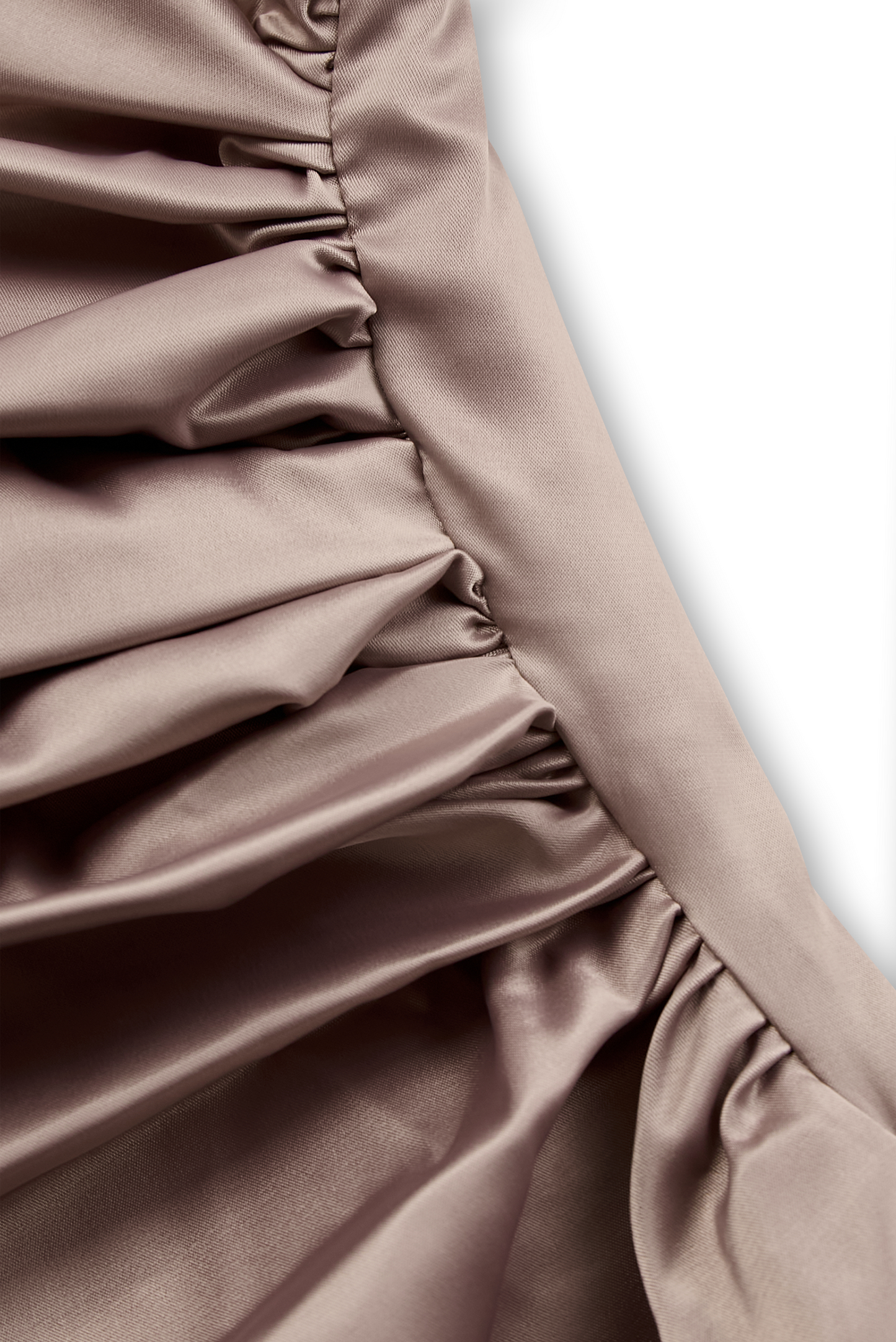Asymmetrical Draped Cinched Flared Slit Dress