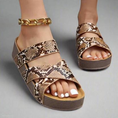 Woven Crisscross Open Sandals