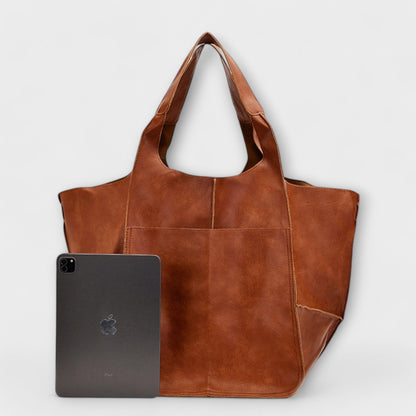 Pocketed Slouchy Oversized Structured Stitched Folded Bag