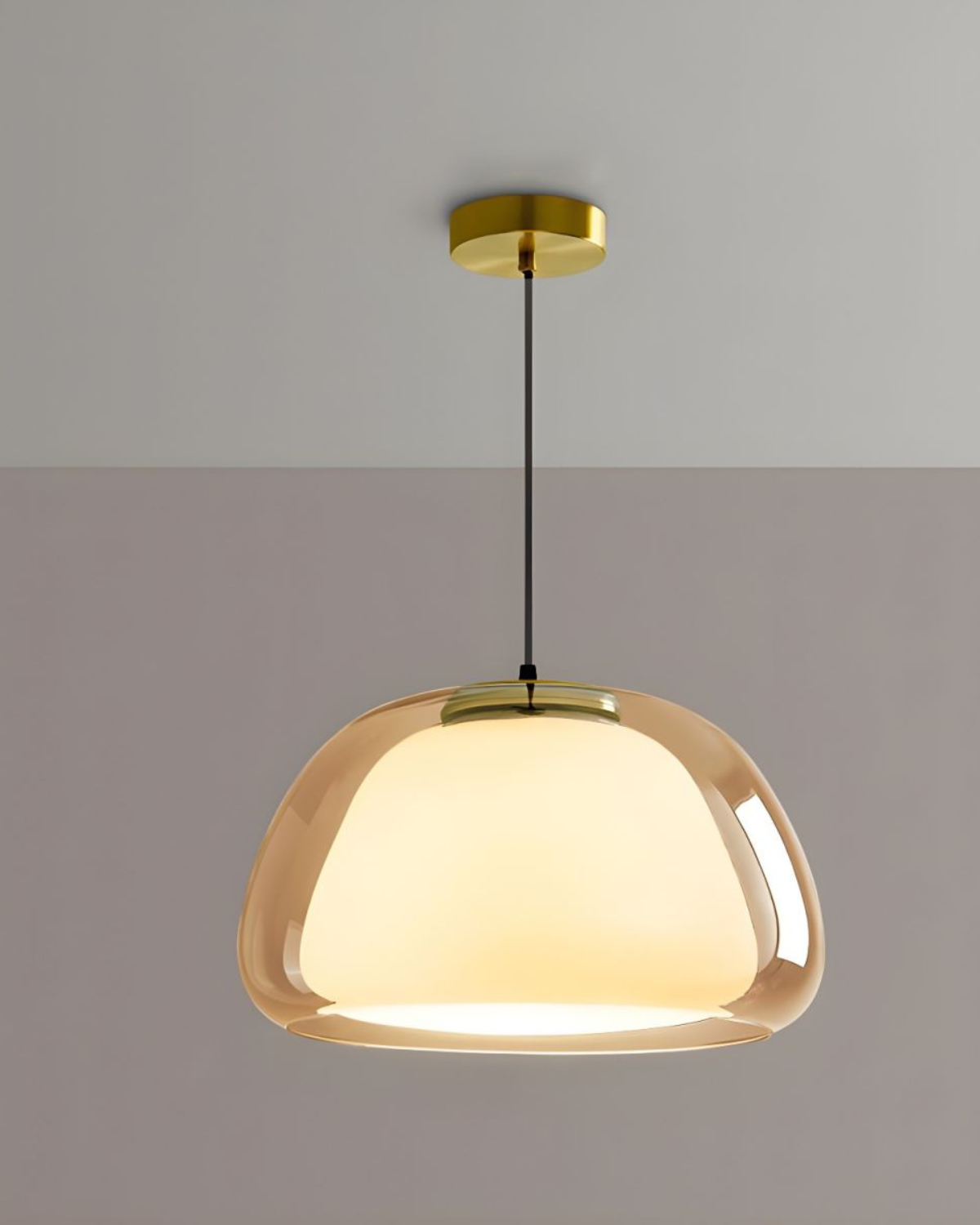 Translucent Encapsulated Dome Pendant Lamp
