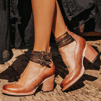 Triple Buckle Ankle Sandals