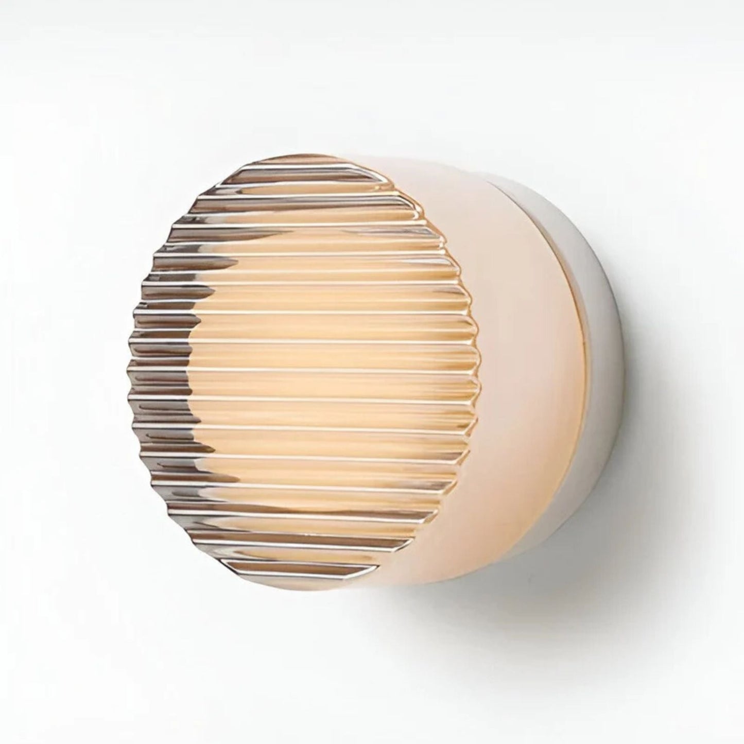 Ribbed Circular Wall Light