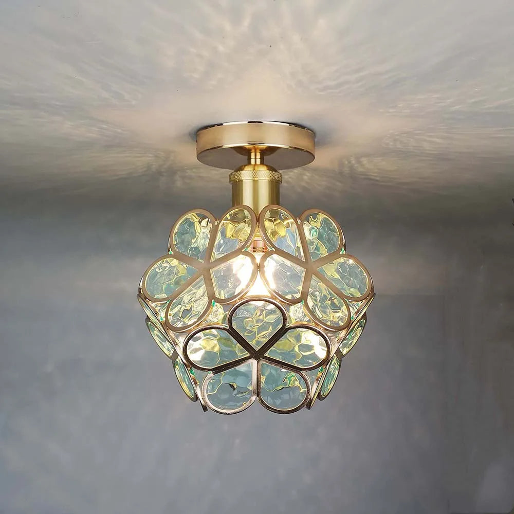 Hexagonal Prism Flower Ceiling Lamp