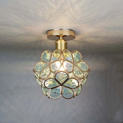 Hexagonal Prism Flower Ceiling Lamp