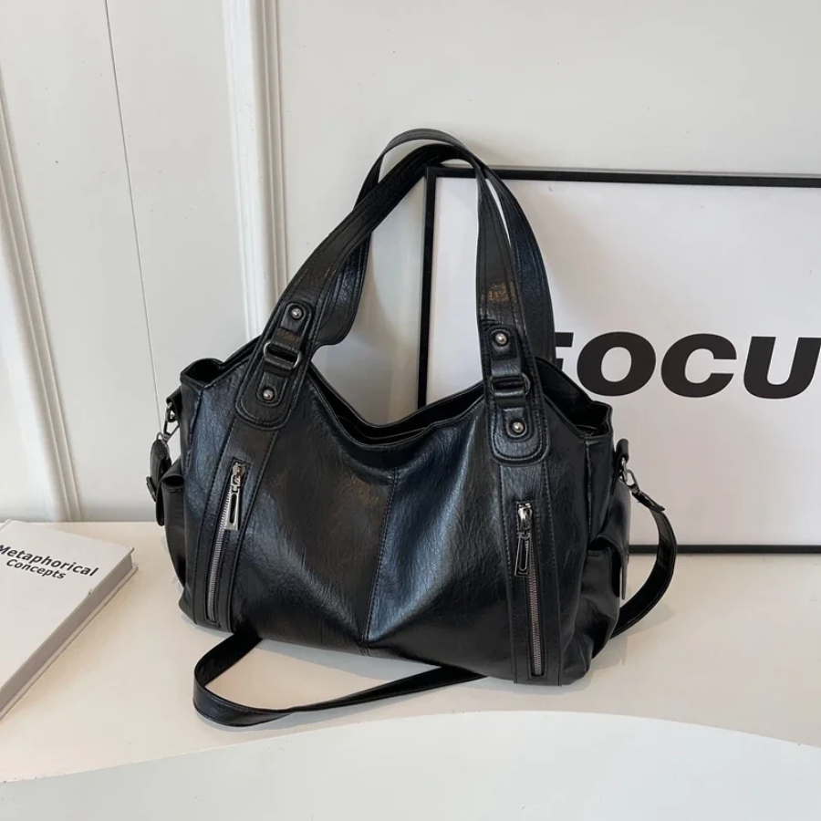 Slouchy Multi Pocket Shoulder Bag