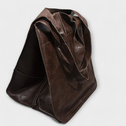 Pocketed Slouchy Oversized Structured Stitched Folded Bag