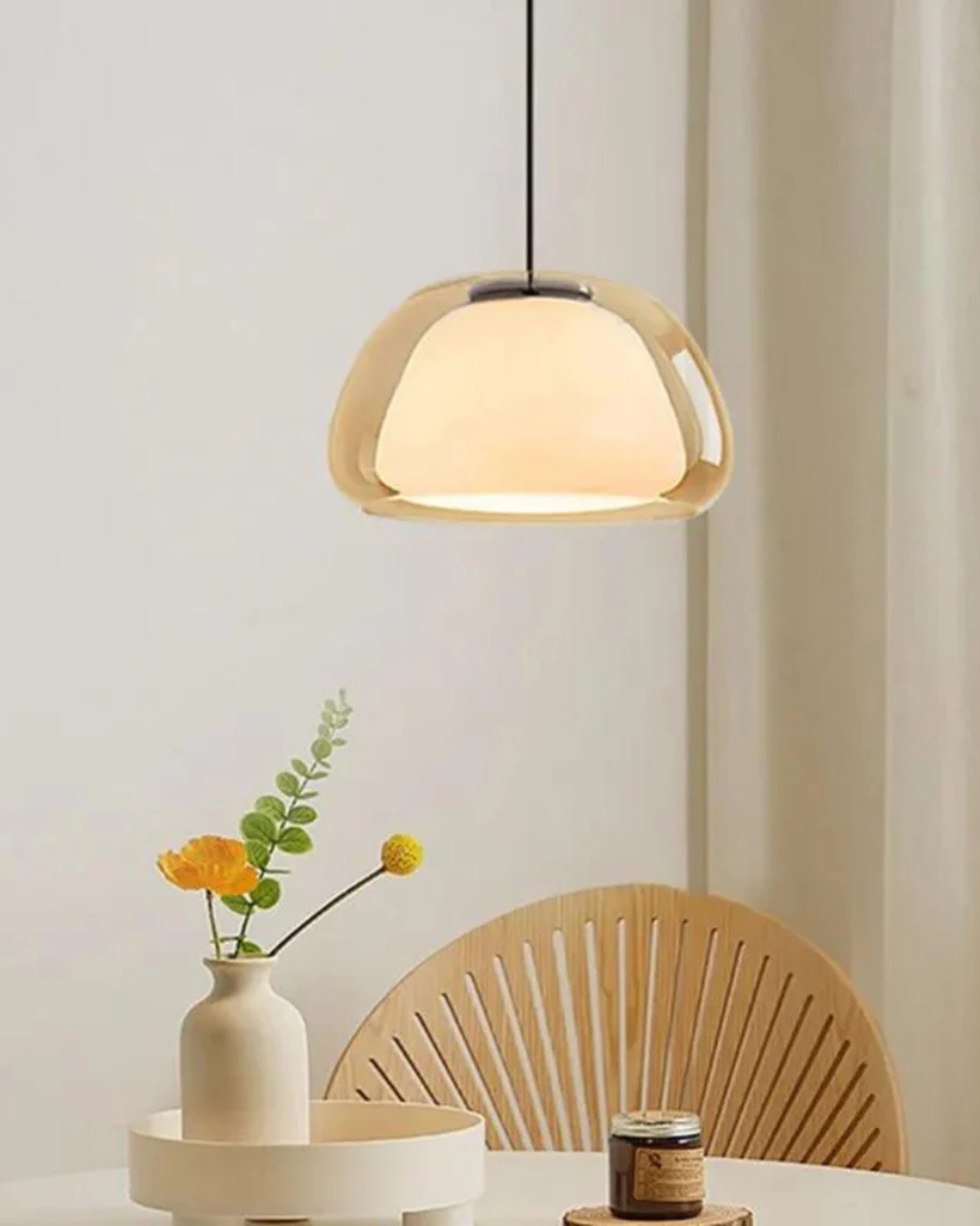 Translucent Encapsulated Dome Pendant Lamp