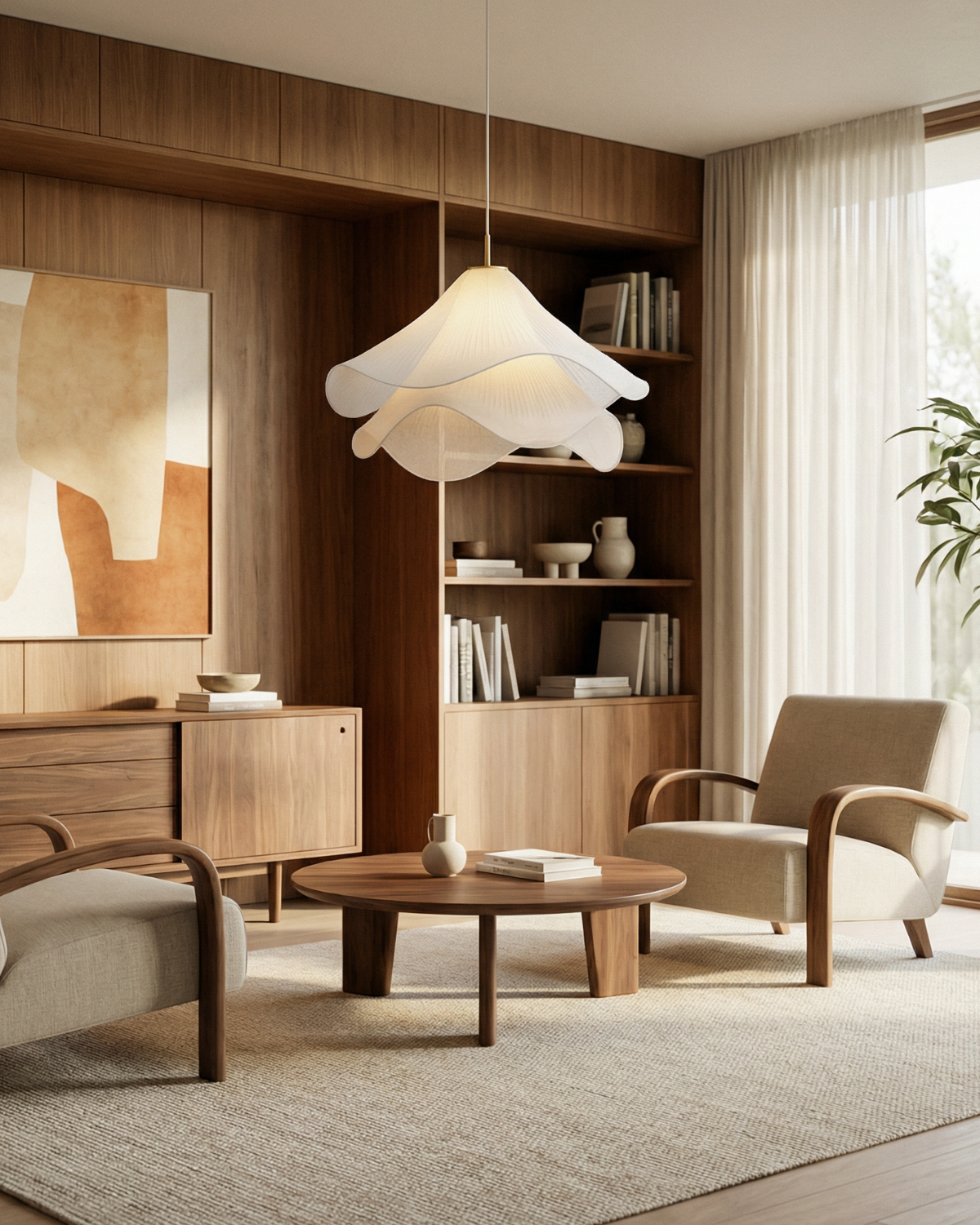 Layered Petal Pendant Lamp