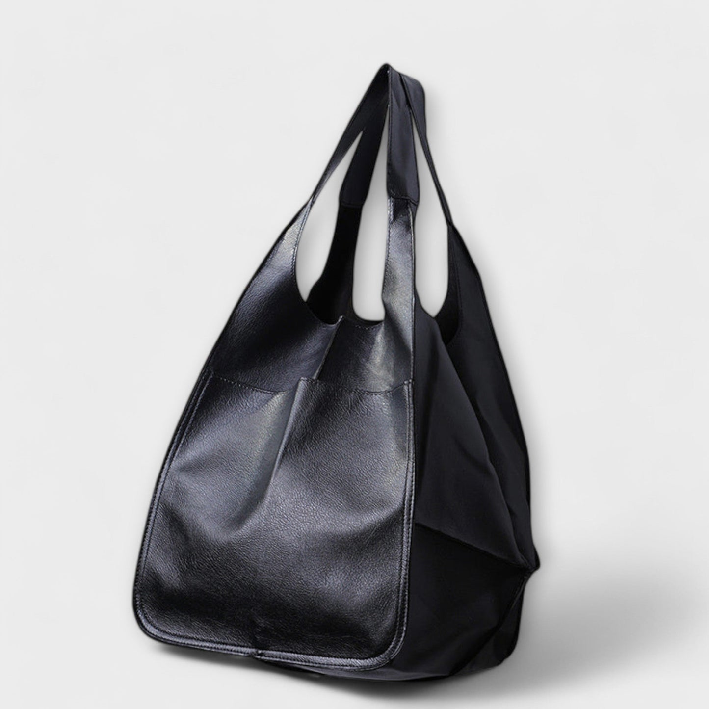 Pocketed Slouchy Oversized Structured Stitched Folded Bag