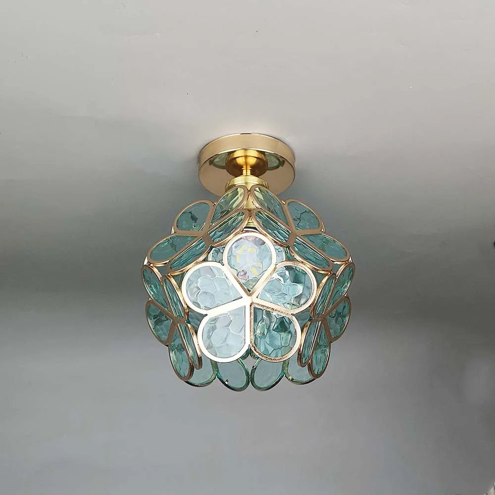 Hexagonal Prism Flower Ceiling Lamp