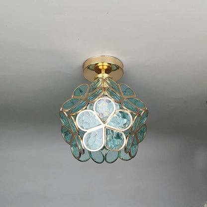 Hexagonal Prism Flower Ceiling Lamp