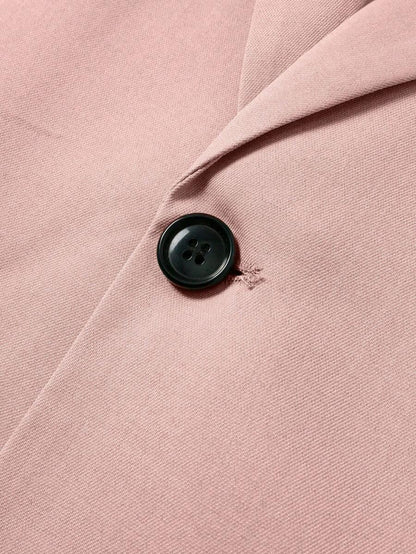 Short Sleeve Lapel Structured Buttoned Pocketed Set