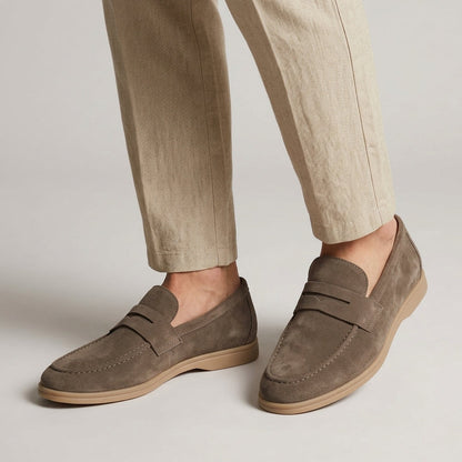 Stitched Banded Textured Flat Loafers