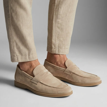 Stitched Banded Textured Flat Loafers