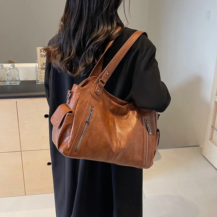 Slouchy Multi Pocket Shoulder Bag