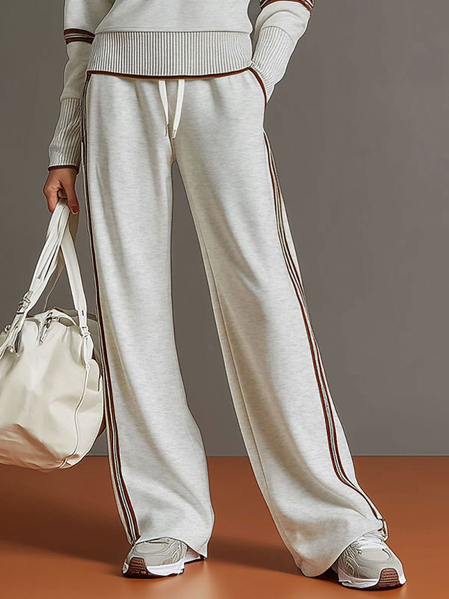 Banded Cuffed Dropped Slouchy Straight Set