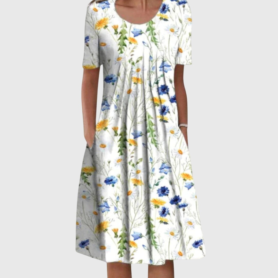 Printed Pocketed Dress