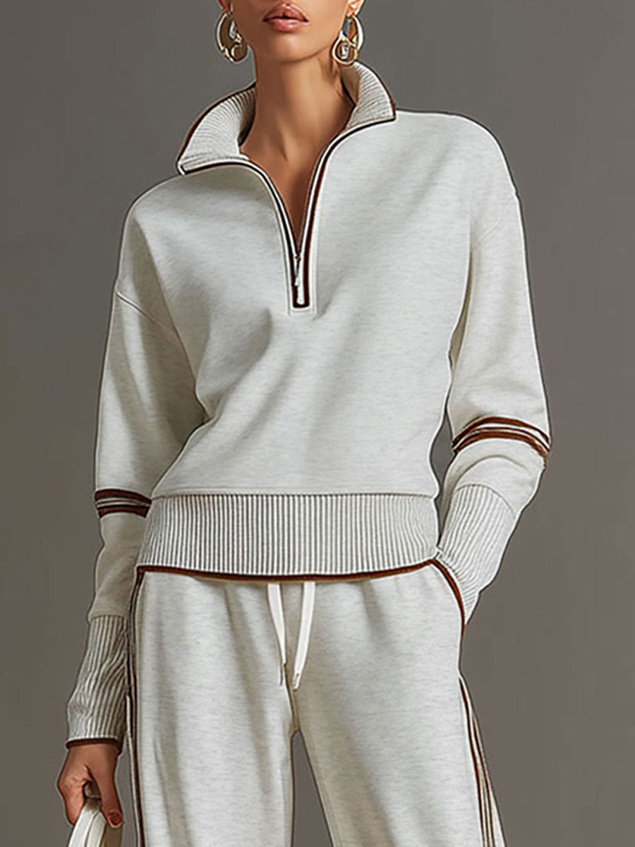 Banded Cuffed Dropped Slouchy Straight Set