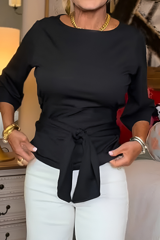 Draped Wide Ruched Structured Plain Straight Top