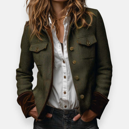 Women's Stand Collar Long Sleeve Jacket