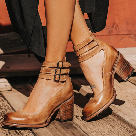 Triple Buckle Ankle Sandals