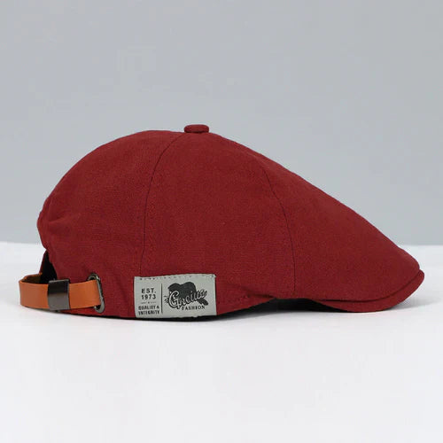 Button Top Paneled Buckled Ivy Cap