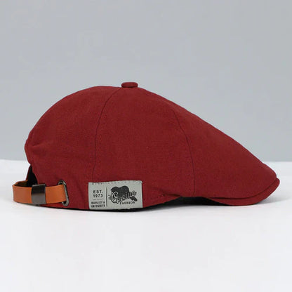 Button Top Paneled Buckled Ivy Cap