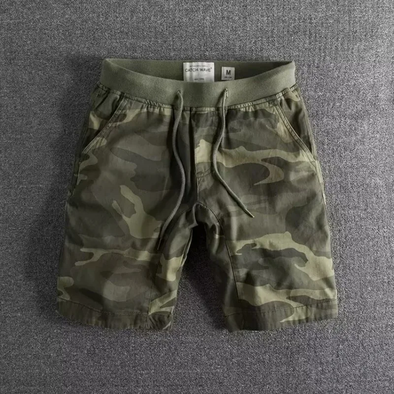 Drawstring Elastic Waist Pocketed Shorts