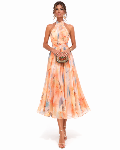 Pleated Midi Dress